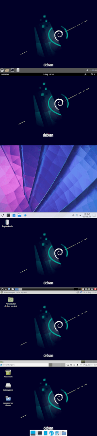 Desktops von Debian 11